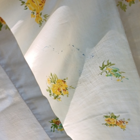 Vintage Springmaid yellow green double flat sheet - Picture 5 of 6